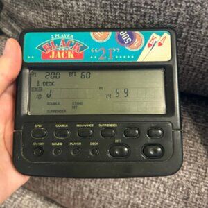 TESTED! 1 or 2 Player Black Jack 21 Deluxe Handheld Game by Radio Shack
